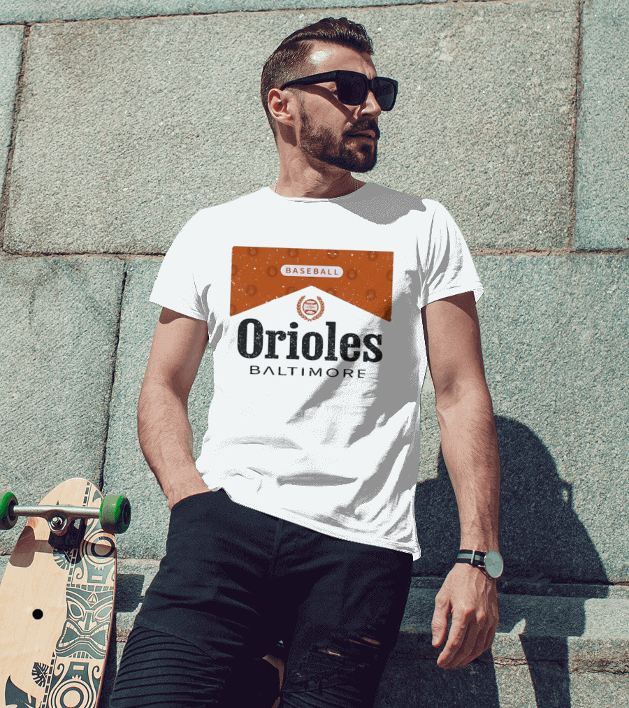 Baltimore Orioles Baseball Marlboro Collaboration T-Shirt