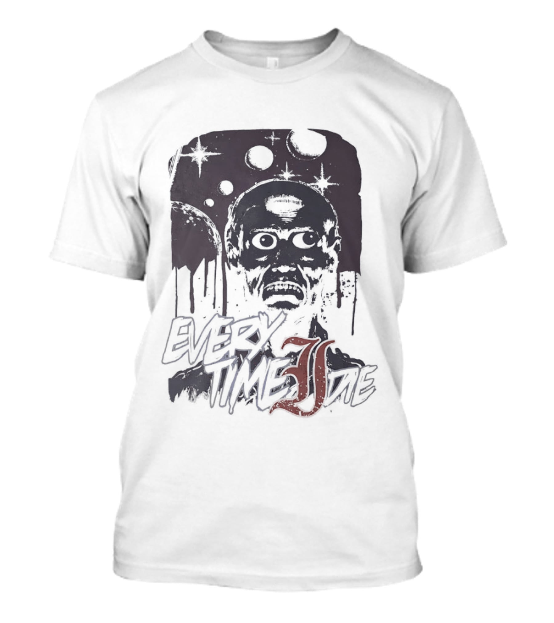 Every Time I Die Zombie Skull Dripping Paint Horror T-Shirt