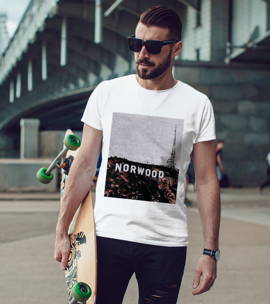 Norwood Hills Sign Parody Hollywood Hills T-Shirt