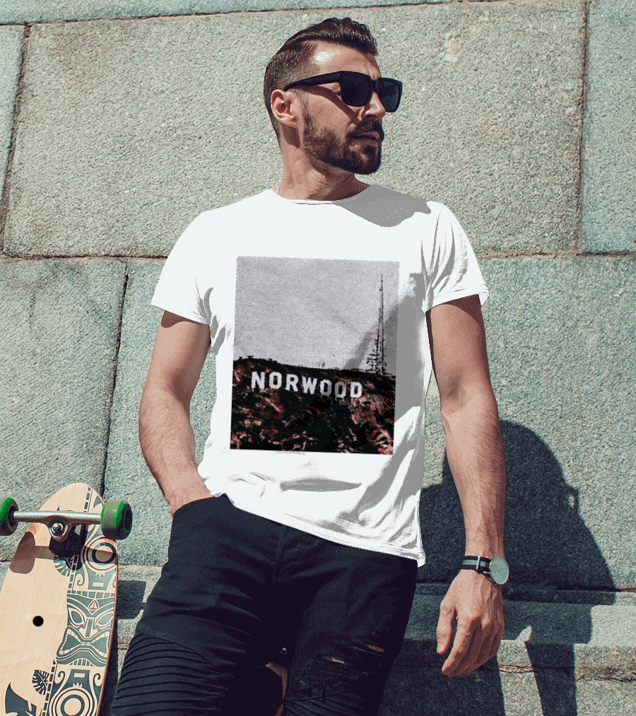 Norwood Hills Sign Parody Hollywood Hills T-Shirt