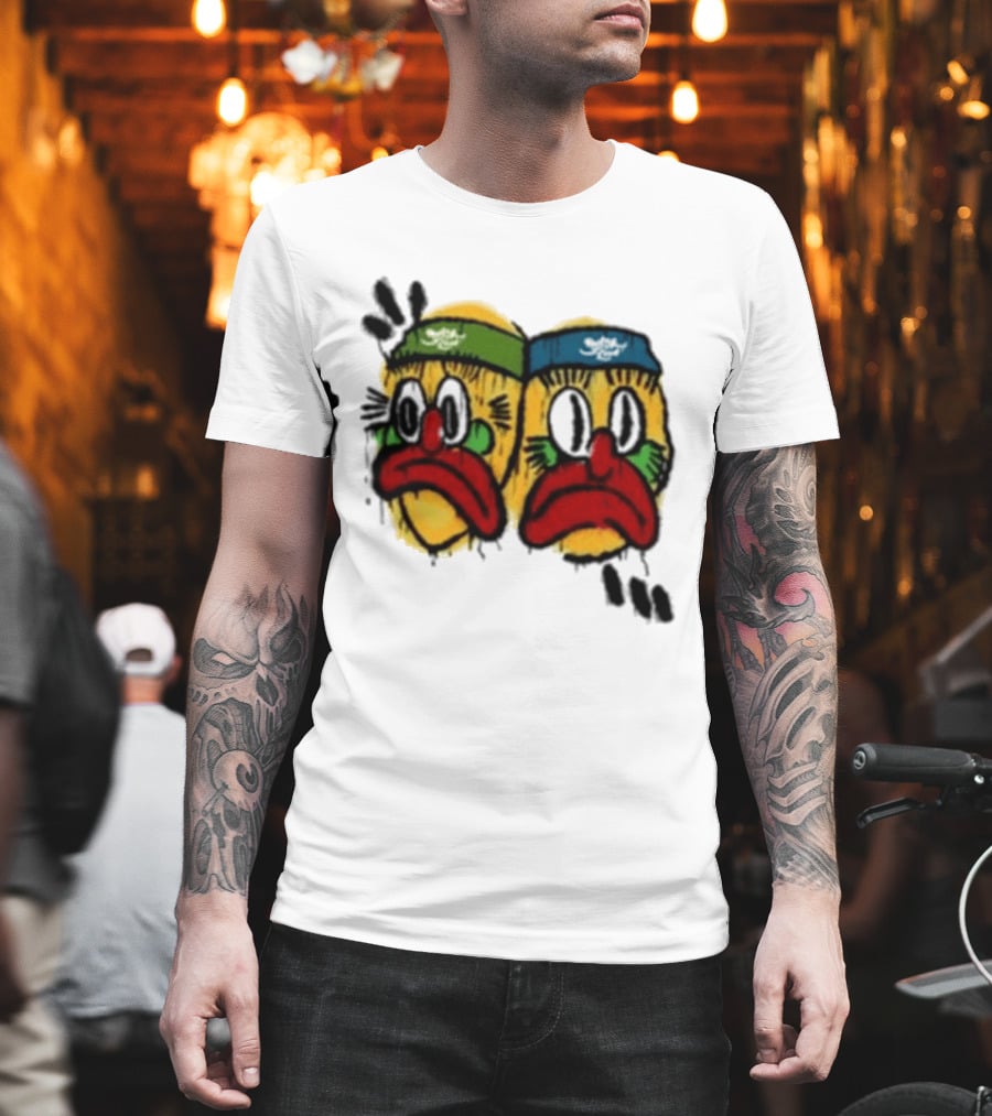 Rolling Loud RL X RL Slawn Jester Two Sad Faces Headbands T-Shirt