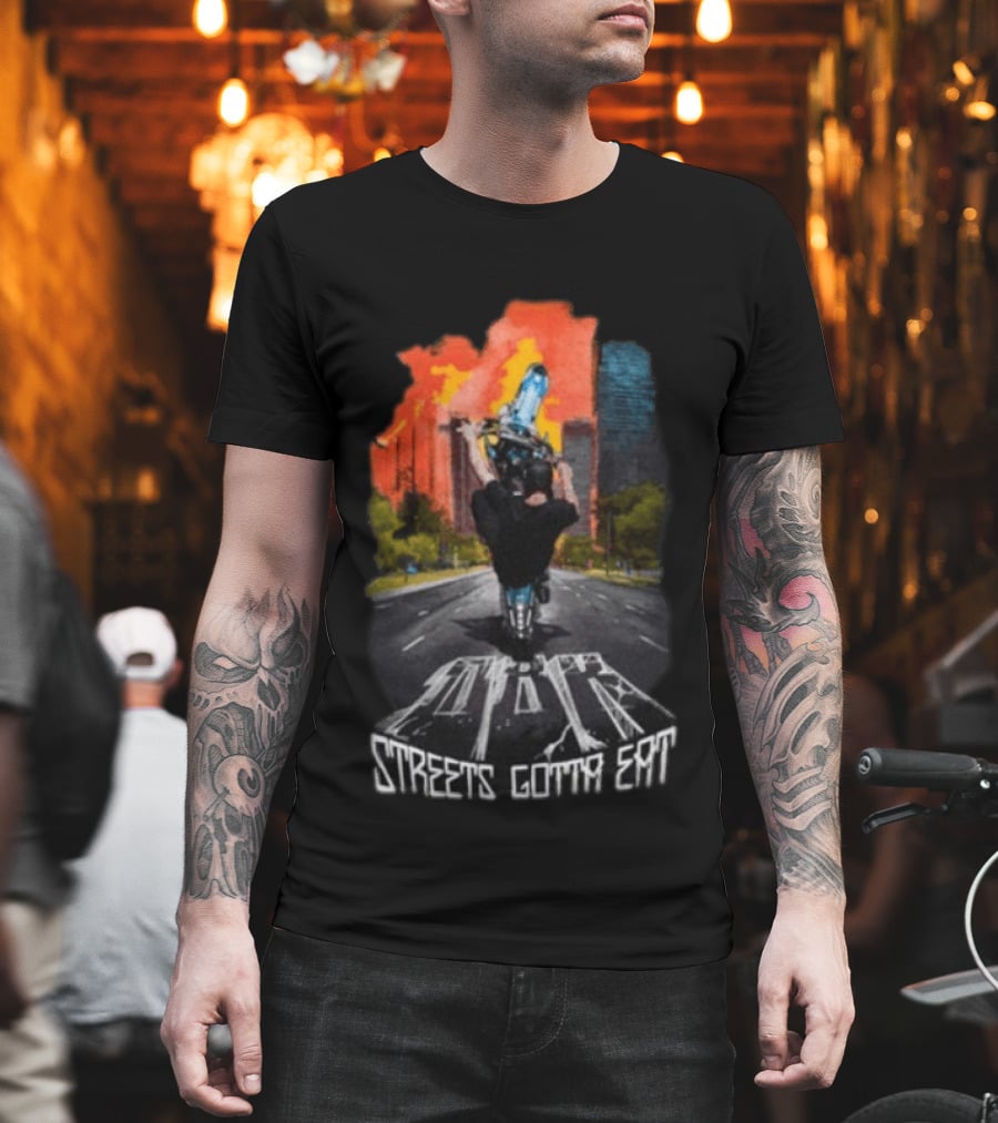 Dirt Bike Kidz Streets Gotta Eat Urban Rider Scene T-Shirt