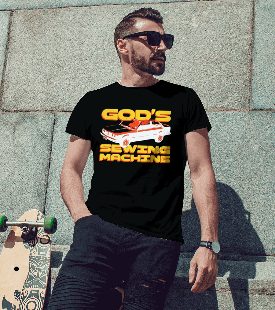 God's Sewing Machine BMW E3 Iconic Car T-Shirt