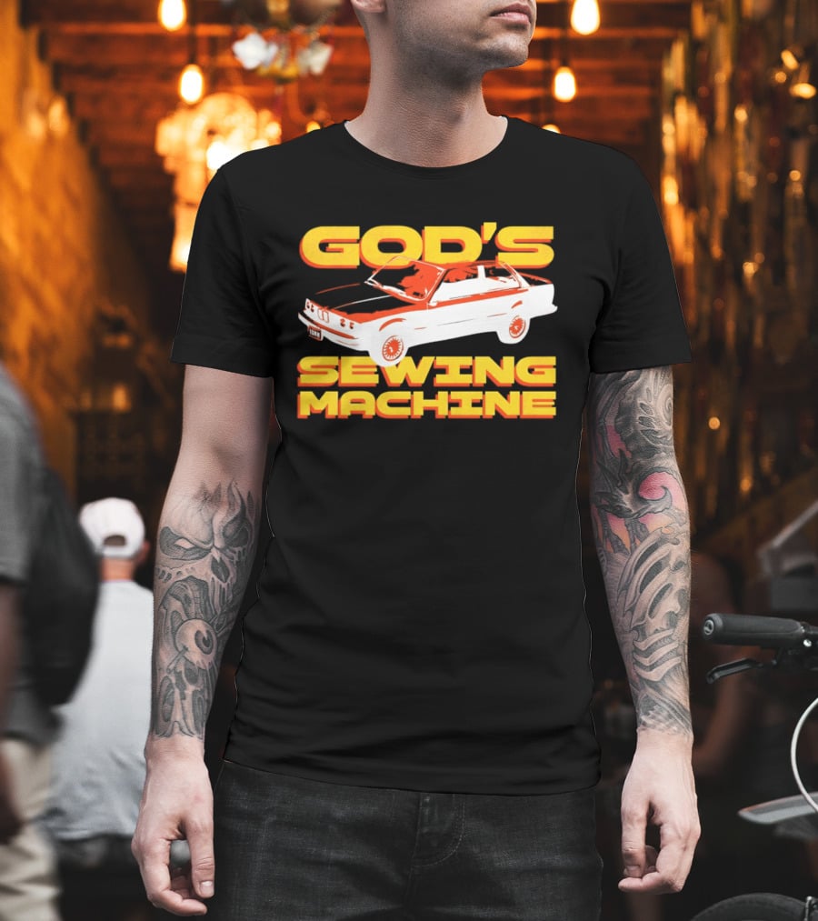 God's Sewing Machine BMW E3 Iconic Car T-Shirt