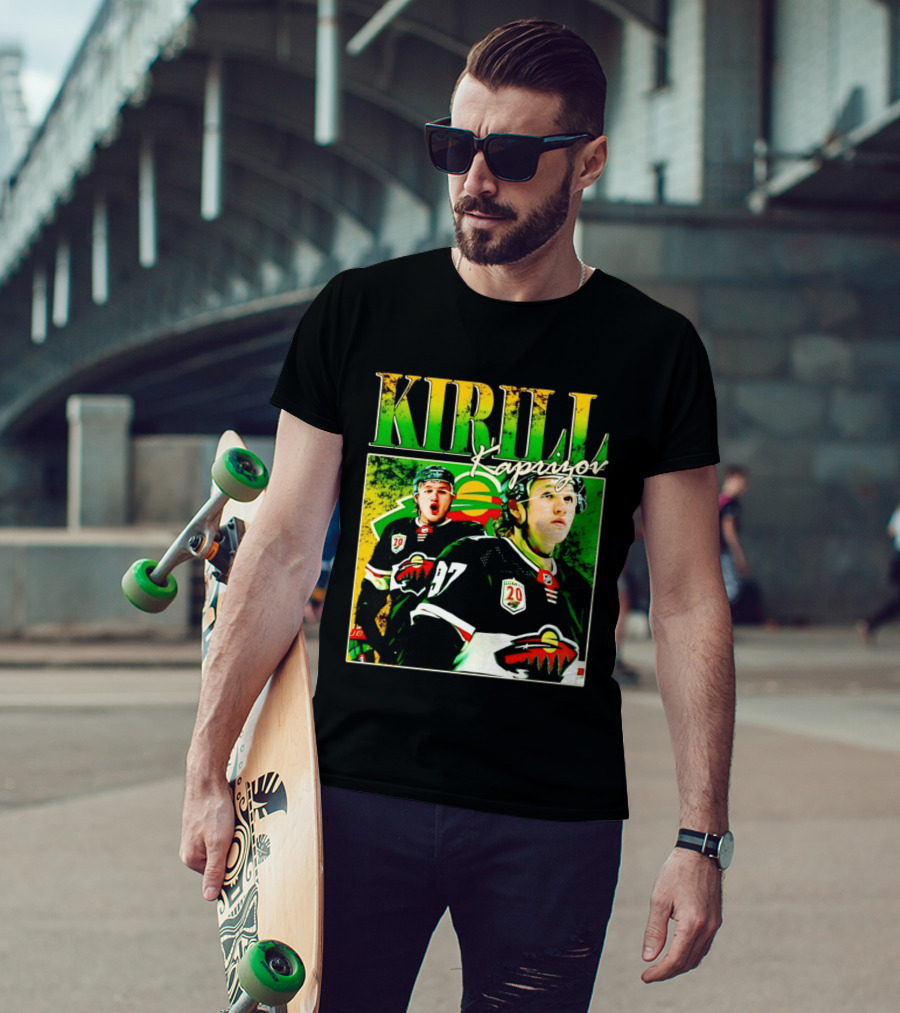 Kirill Kaprizov Minnesota Wild NHL Hockey Player With 20th Anniversary T-Shirt