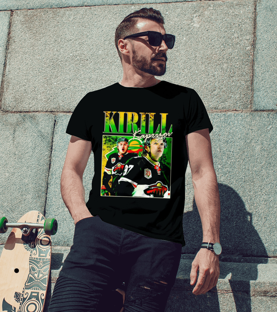 Kirill Kaprizov Minnesota Wild NHL Hockey Player With 20th Anniversary T-Shirt