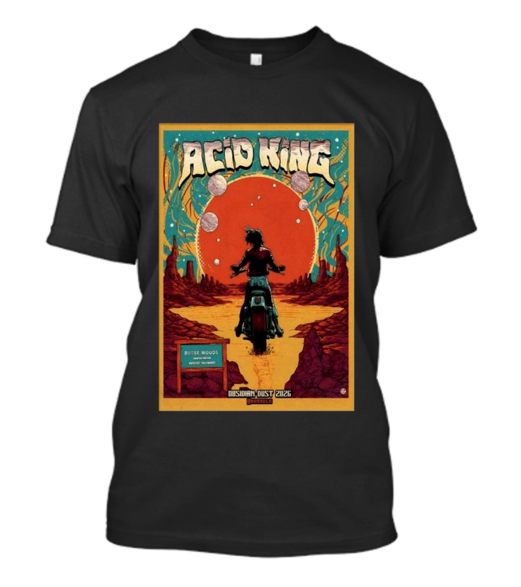 Acid King Obsidian Dust 2026 Brussels Busse Woods T-Shirt