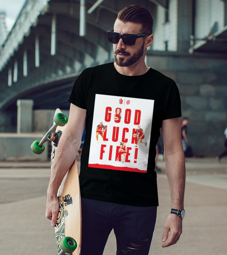 Portland Trail Blazers Good Luck Fire Basketball T-Shirt
