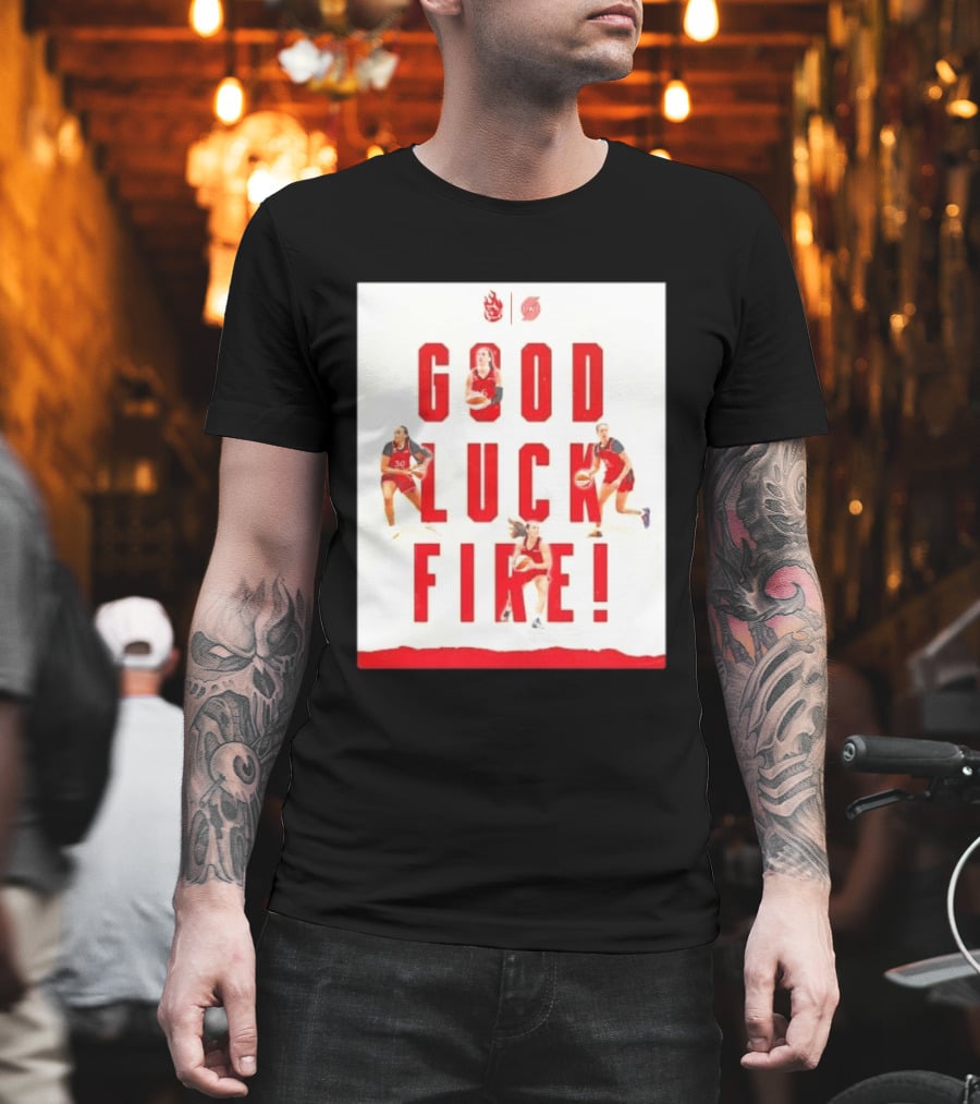 Portland Trail Blazers Good Luck Fire Basketball T-Shirt