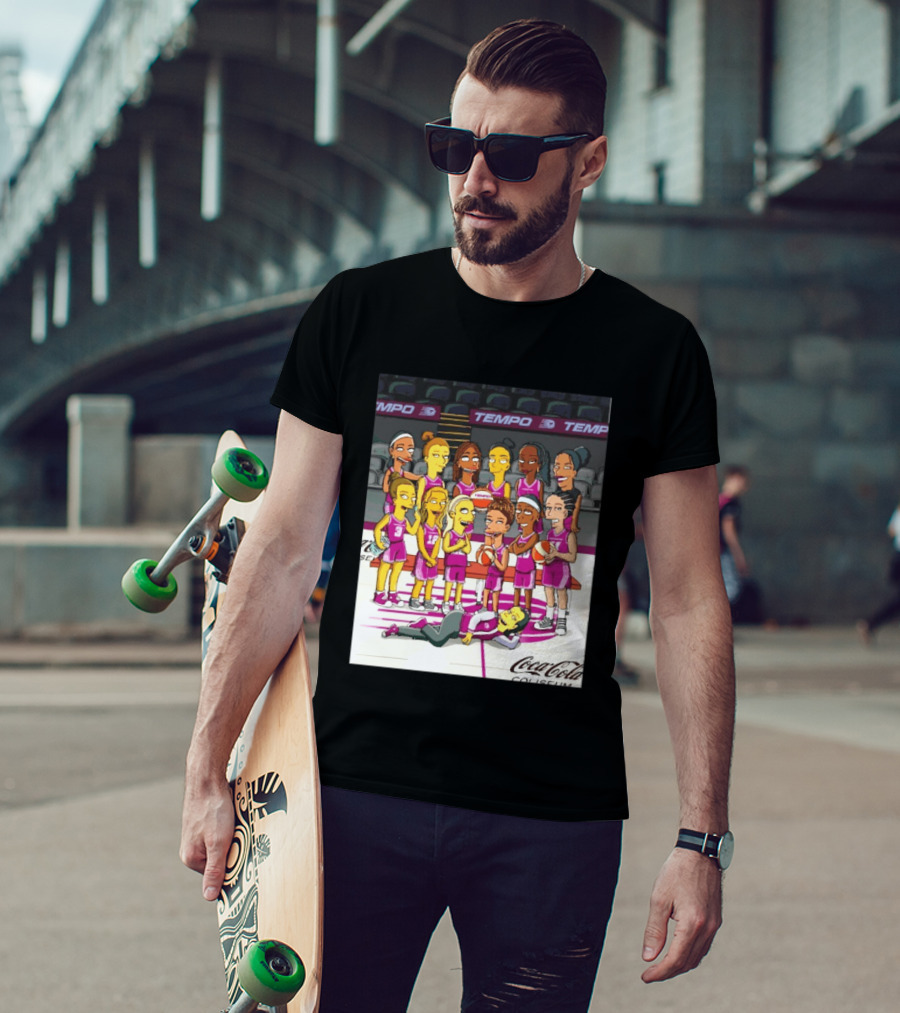 Toronto Tempo WNBA Coca Cola Coliseum The Simpsons Basketball Team T-Shirt