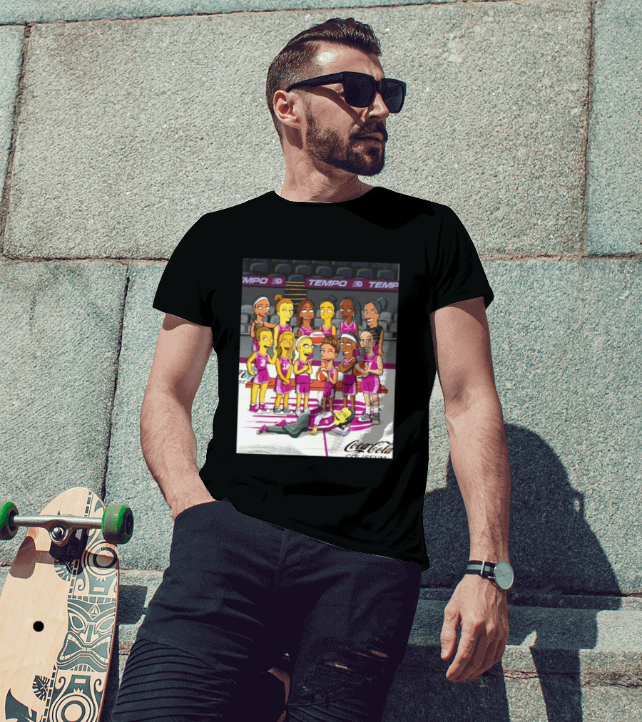 Toronto Tempo WNBA Coca Cola Coliseum The Simpsons Basketball Team T-Shirt