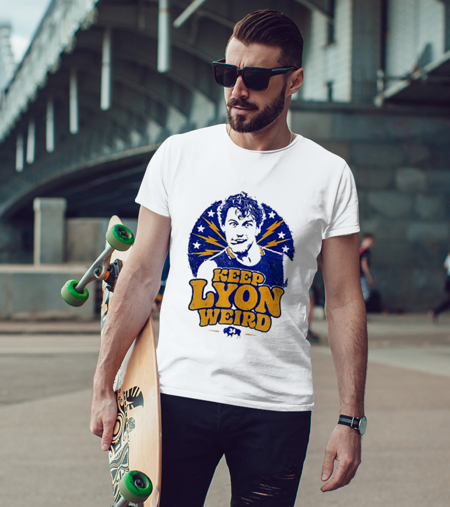 Keep Lyon Weird Hockey Player 34 Buffalo Sabres Lightning Stars T-Shirt