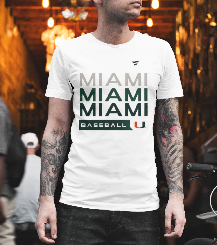 Miami Hurricanes Baseball Hype Tri Blend Miami U T-Shirt