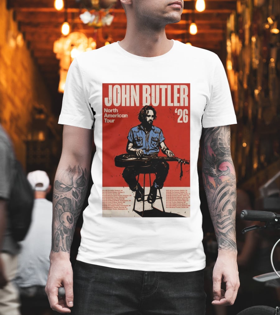 John Butler North American Tour 2026 Shows T-Shirt