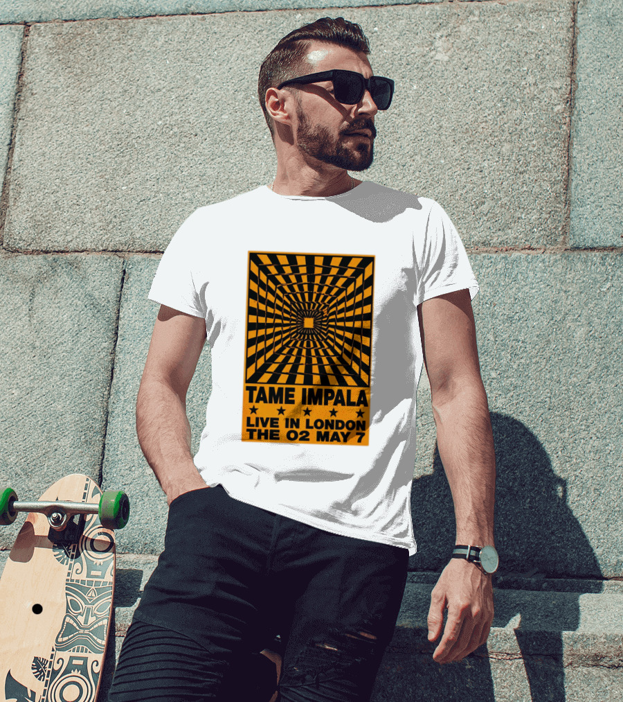 Tame Impala Live In London The O2 May 7 Optical Illusion Concert T-Shirt