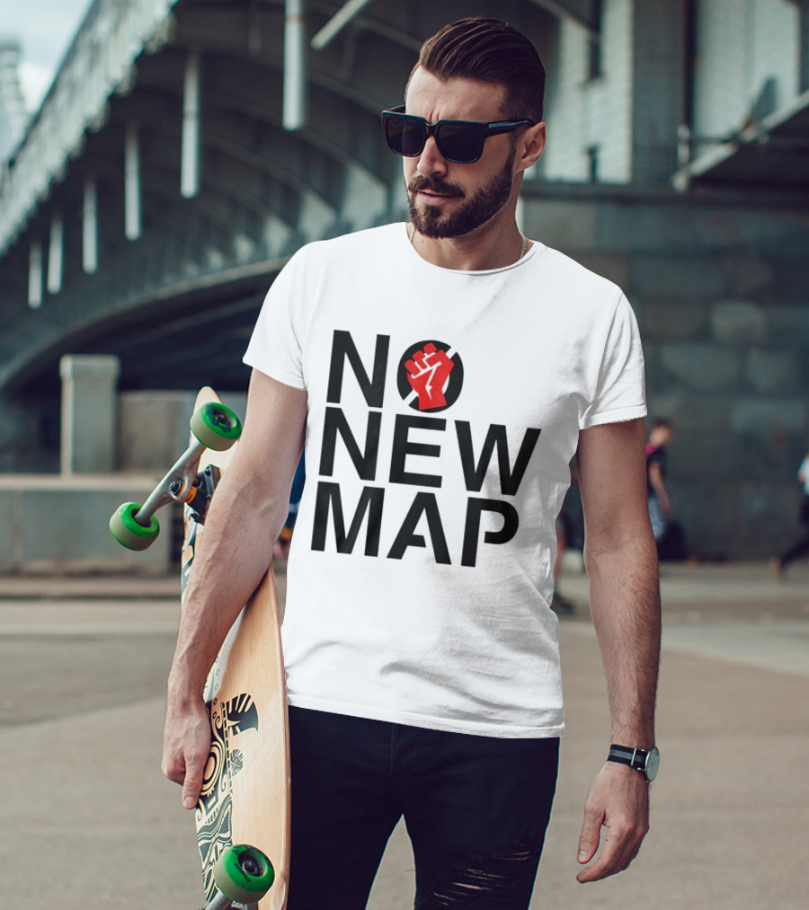 No New Map Protest Red Fist Symbol Virginia T-Shirt