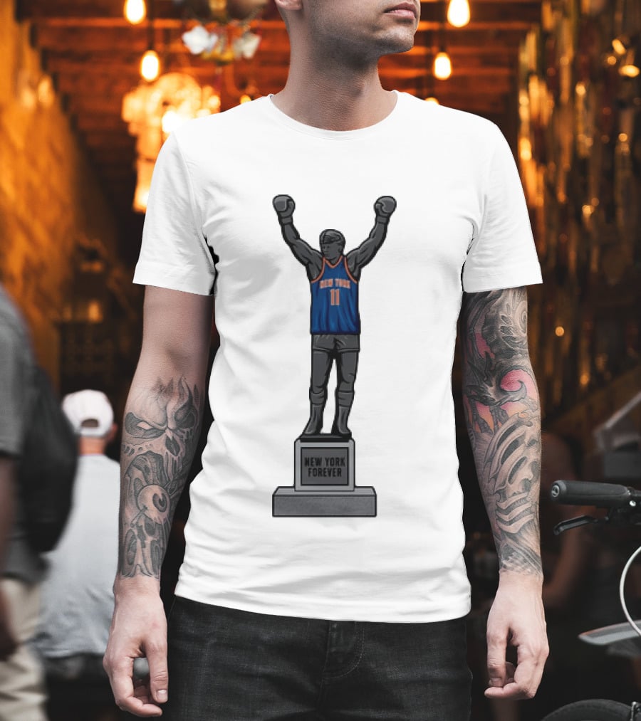 New York Knicks Jalen Brunson Forever Rocky Balboa Statue 11 Jersey T-Shirt