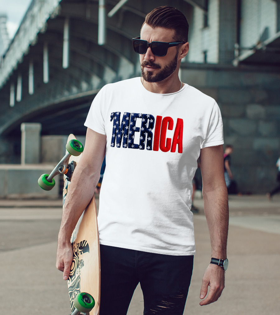2026 USA 250th Merica Chrome White Camo Hat Stars Stripes T-Shirt