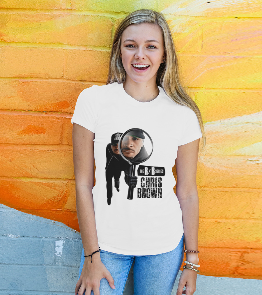 Chris Brown R&B Series Magnified Music Icon Magnifying Glass T-Shirt