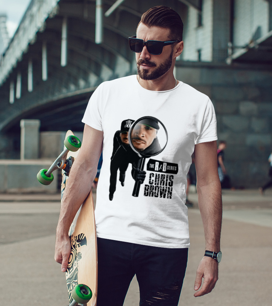 Chris Brown R&B Series Magnified Music Icon Magnifying Glass T-Shirt