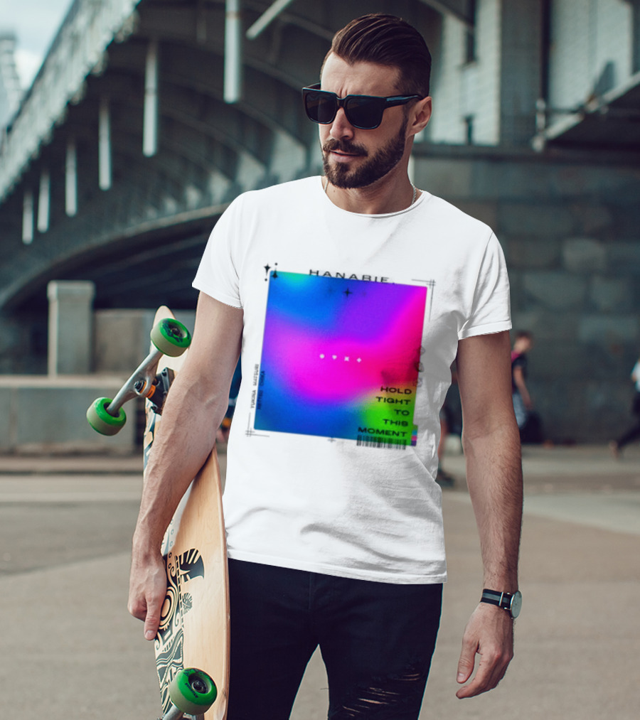 Hanabie Hold Tight To This Moment Vivid Neon Aesthetic T-Shirt