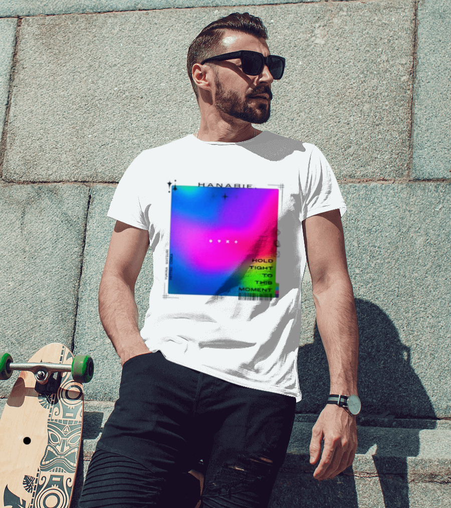 Hanabie Hold Tight To This Moment Vivid Neon Aesthetic T-Shirt
