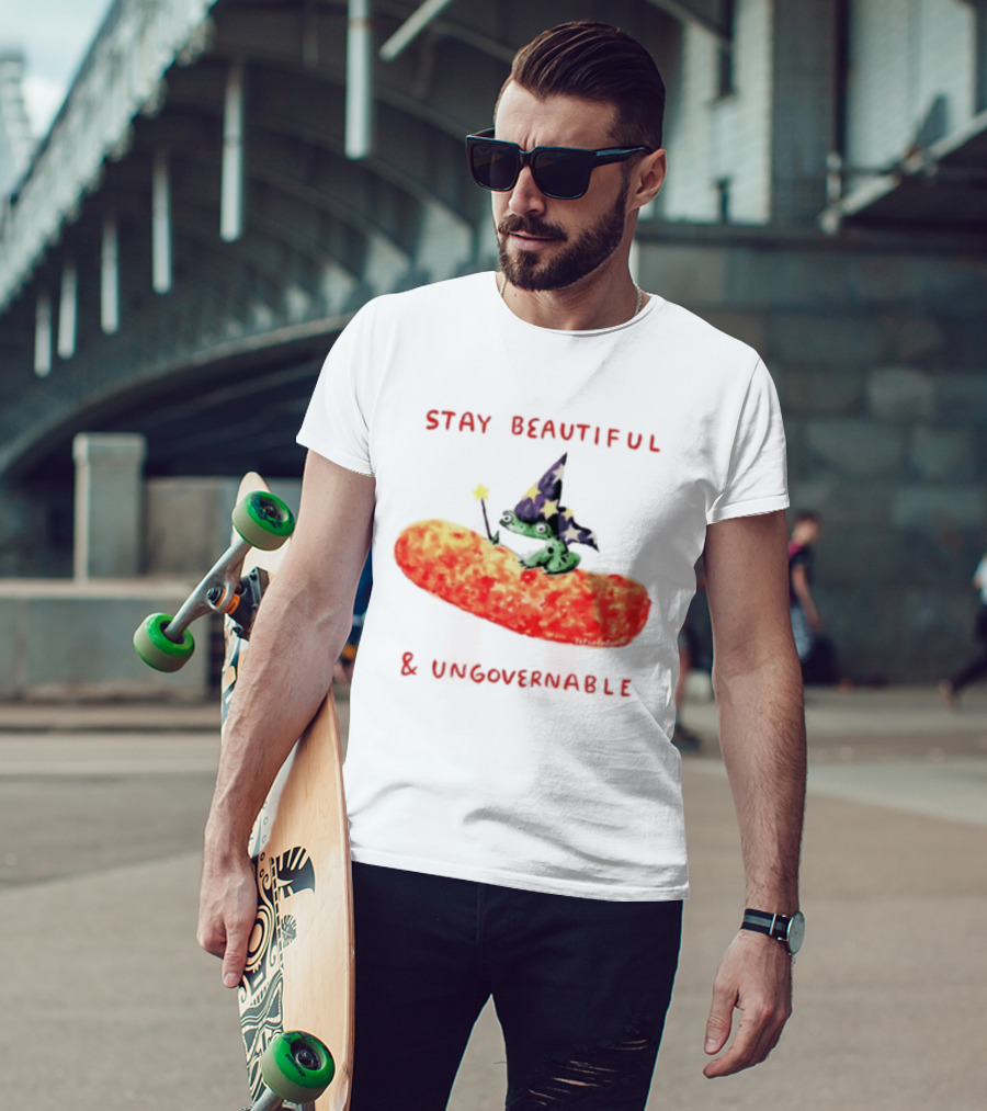 Stay Beautiful Ungovernable Wizard Frog Cheese Magic T-Shirt