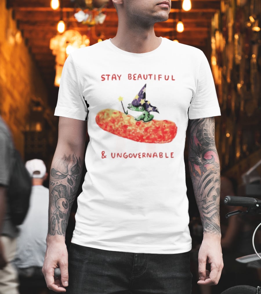 Stay Beautiful Ungovernable Wizard Frog Cheese Magic T-Shirt