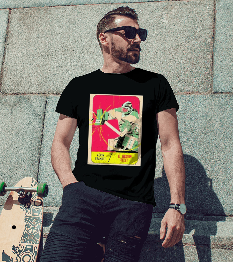 Aerin Frankel C. Boston Fleet Goalie Vintage Style Hockey Card T-Shirt