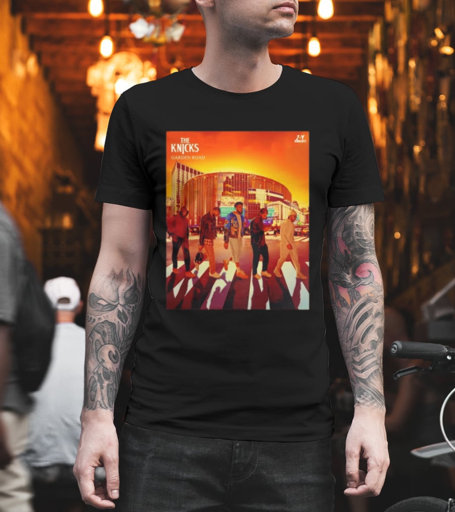The Knicks Garden Road New York Knicks Madison Square Garden Abbey Road T-Shirt