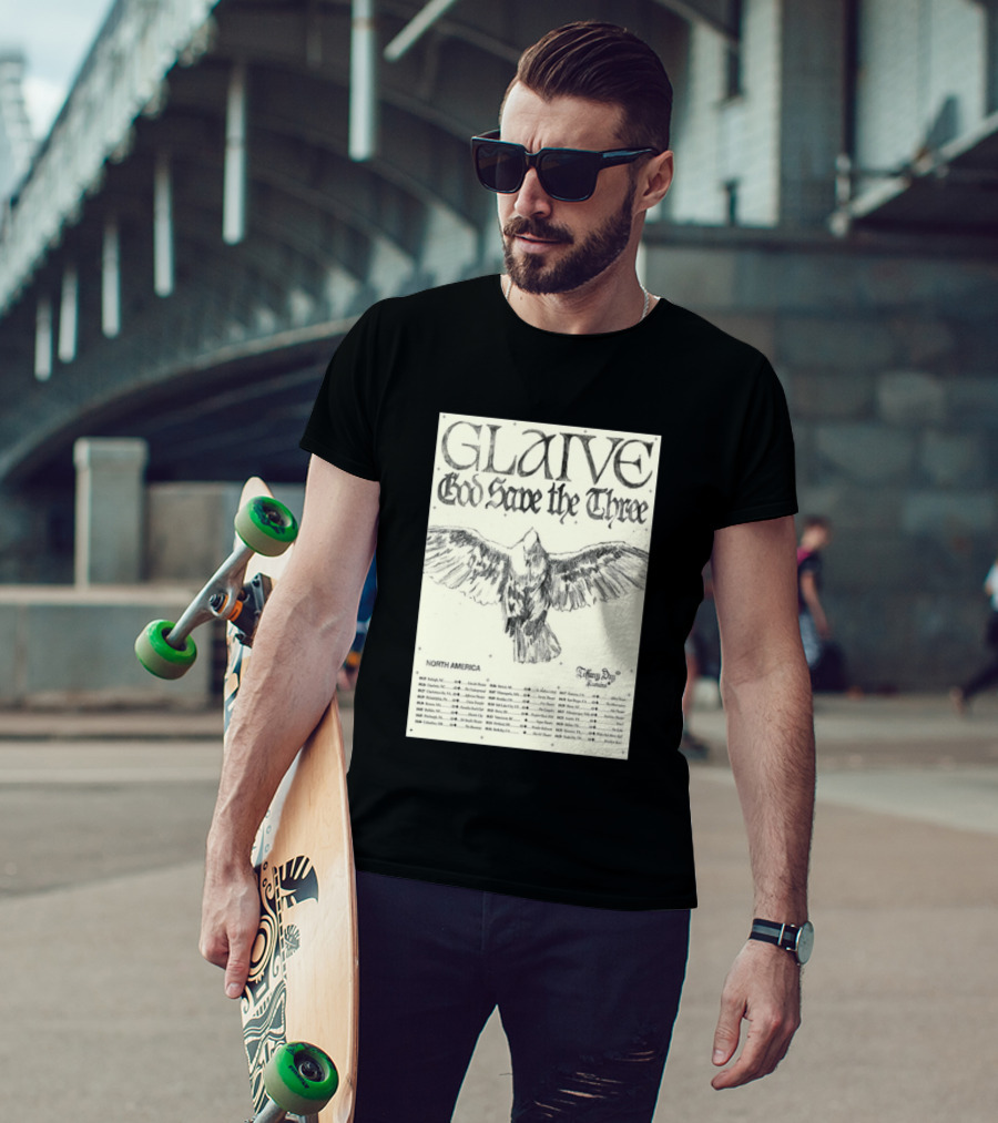 Glaive God Save The Three North America Tour 2026 Tiffany Day T-Shirt