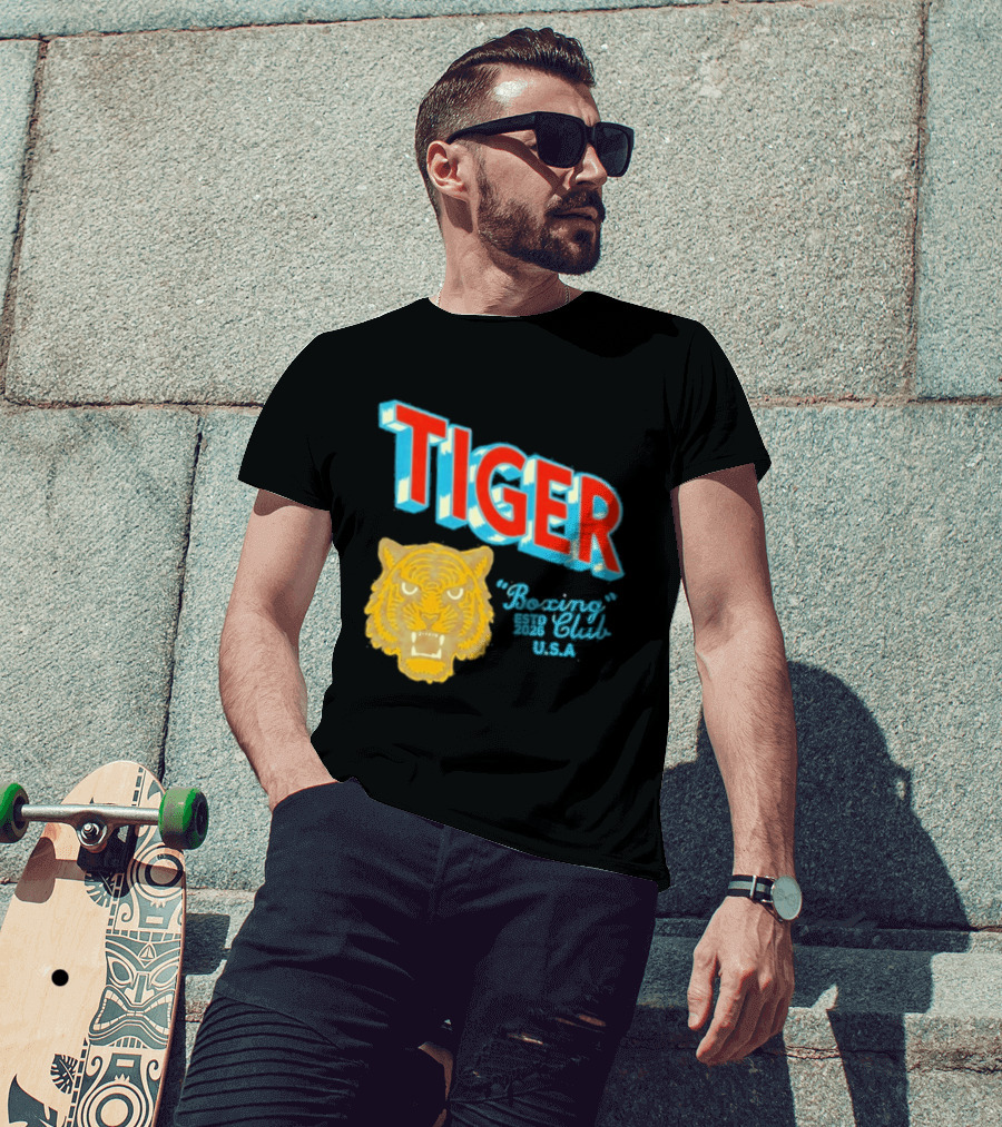 Tiger Boxing Club Estd 2026 USA Tiger Head Logo Sports Team T-Shirt