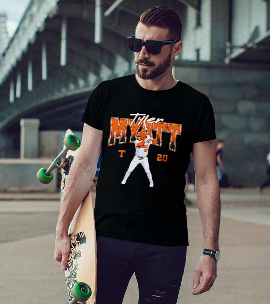 Tyler Myatt Tennessee Volunteers Baseball Player 20 T-Shirt