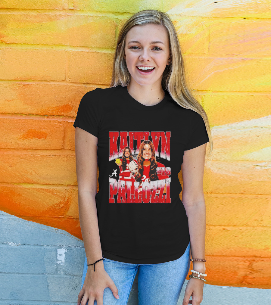 Kaitlyn Pallozzi Alabama Crimson Tide Softball Player #18 Collage T-Shirt