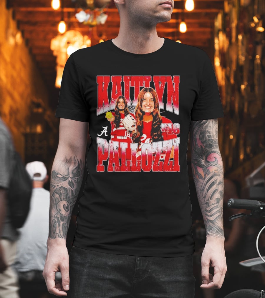Kaitlyn Pallozzi Alabama Crimson Tide Softball Player #18 Collage T-Shirt