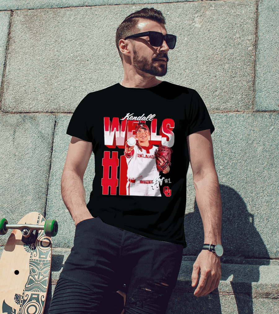 Kendall Wells Oklahoma Sooners Softball Player #1 T-Shirt
