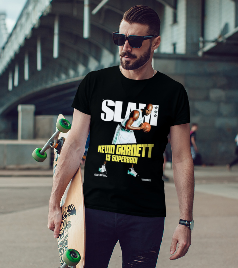 Slam Kevin Garnett Is Superbad Celtics Basketball T-Shirt