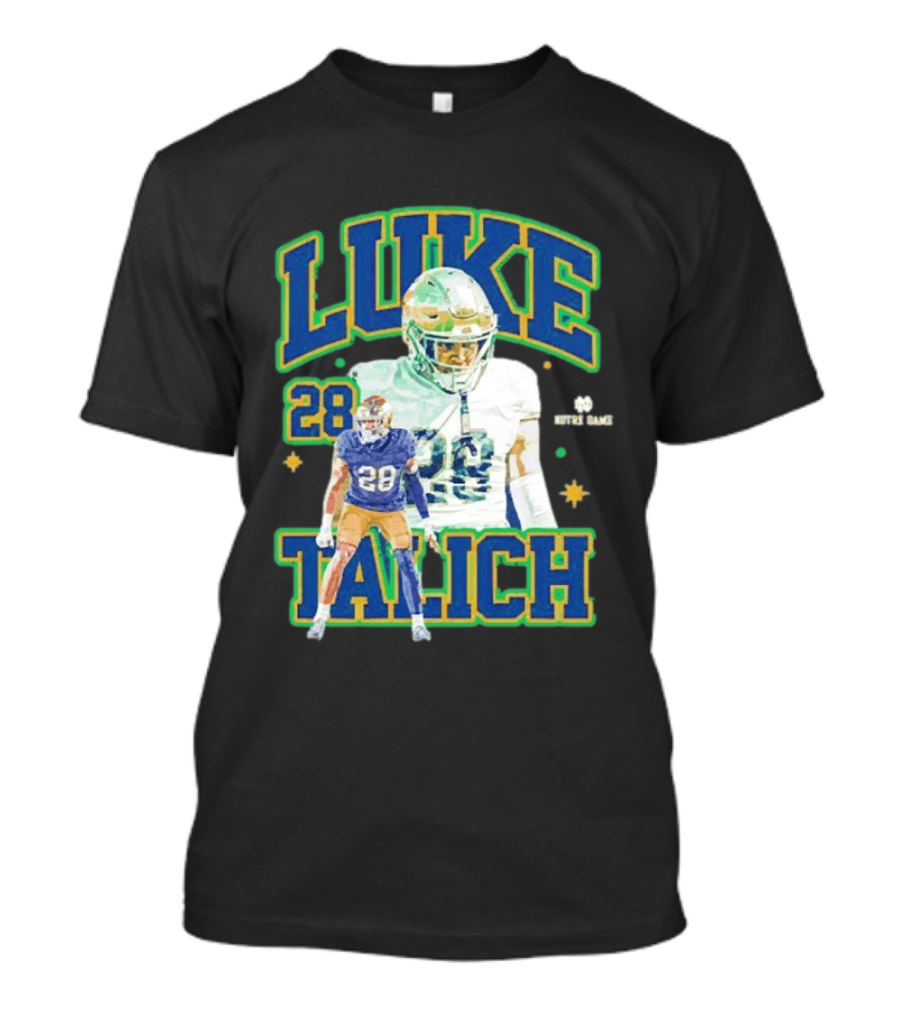 Notre Dame Football Luke Talich 28 Fighting Irish Player T-Shirt