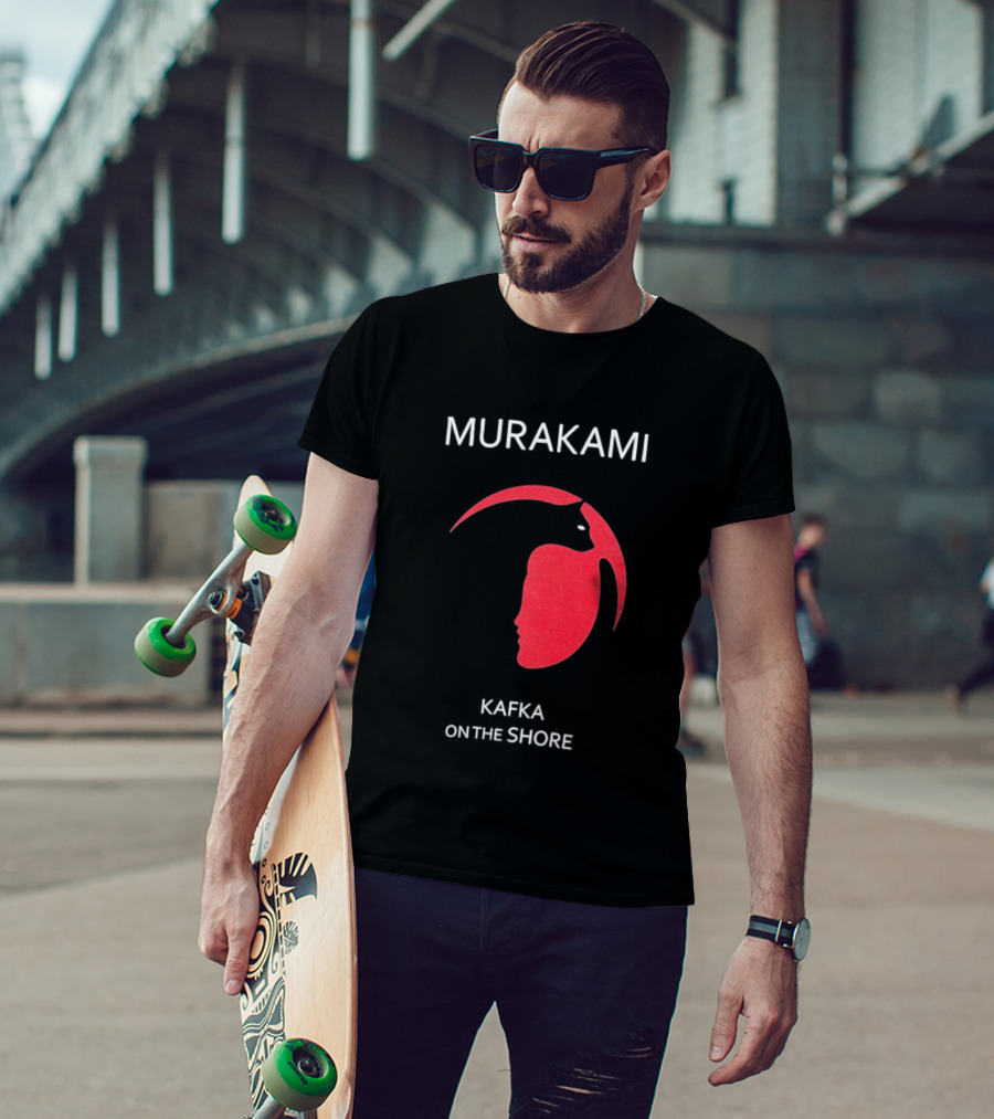 Murakami Kafka On The Shore Red Face T-Shirt