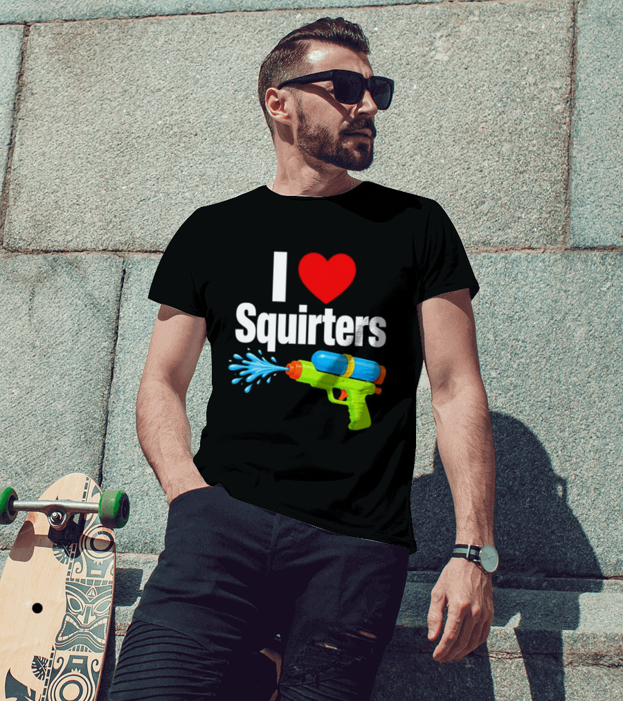 I Love Squirters Water Gun Splash Fun T-Shirt
