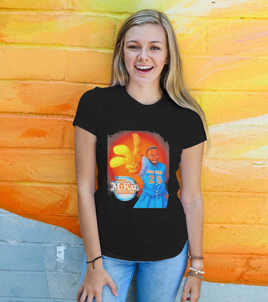 New York 25 Mikal Bridges No Longer Ghost Files T-Shirt