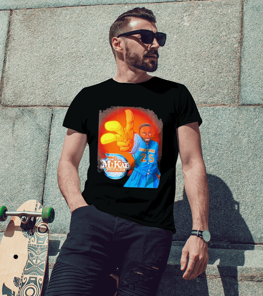New York 25 Mikal Bridges No Longer Ghost Files T-Shirt