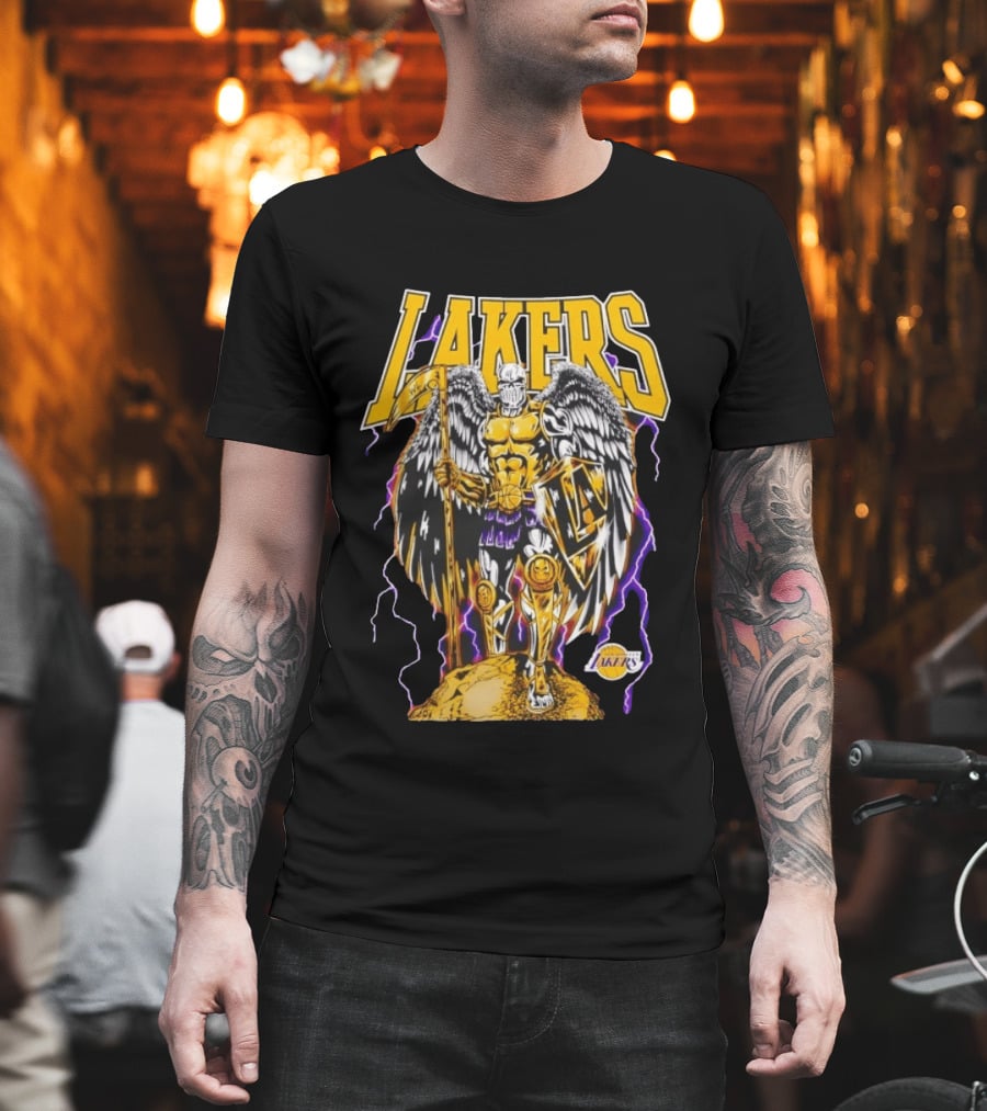 Los Angeles Lakers Warren Lotas Angel Of The City Warrior T-Shirt