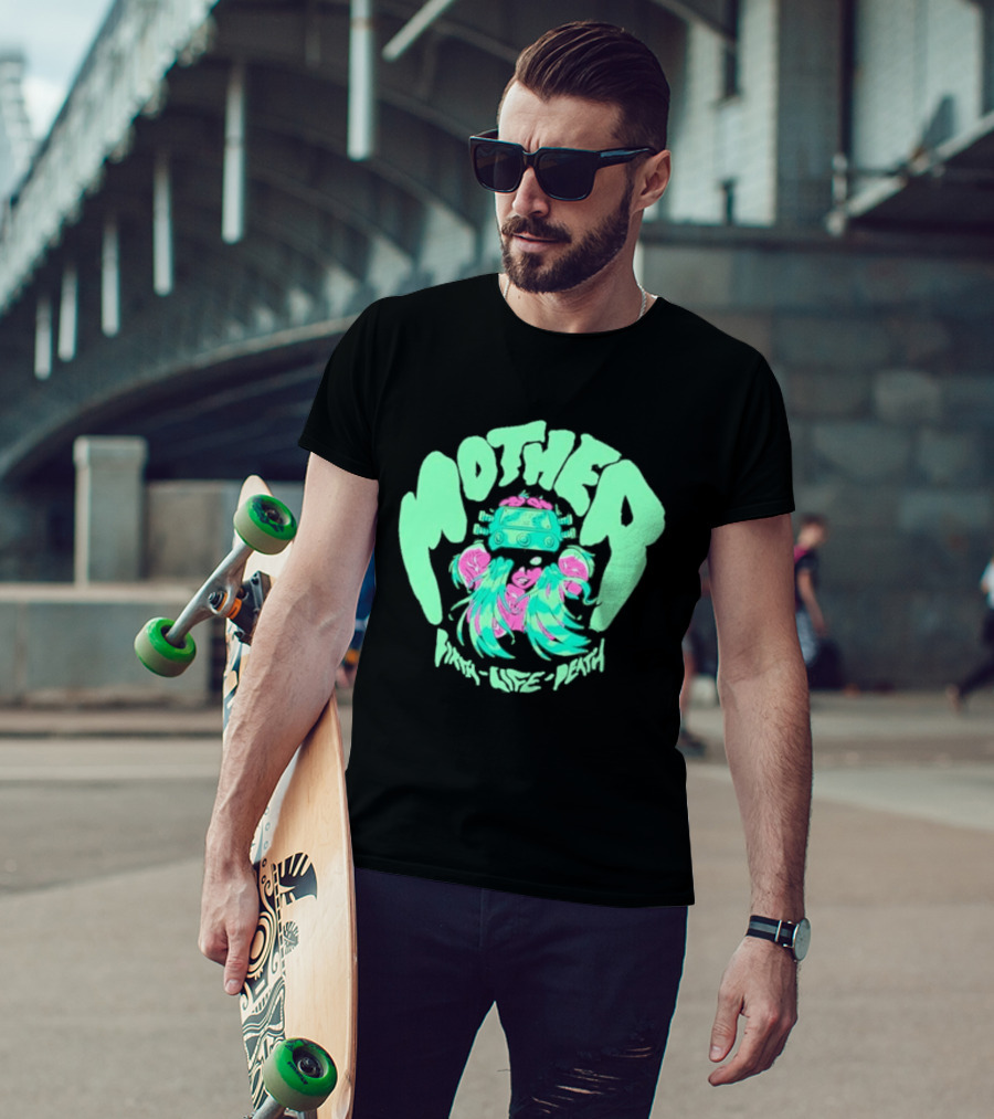 Mother Birth Life Death Neon Psychedelic T-Shirt