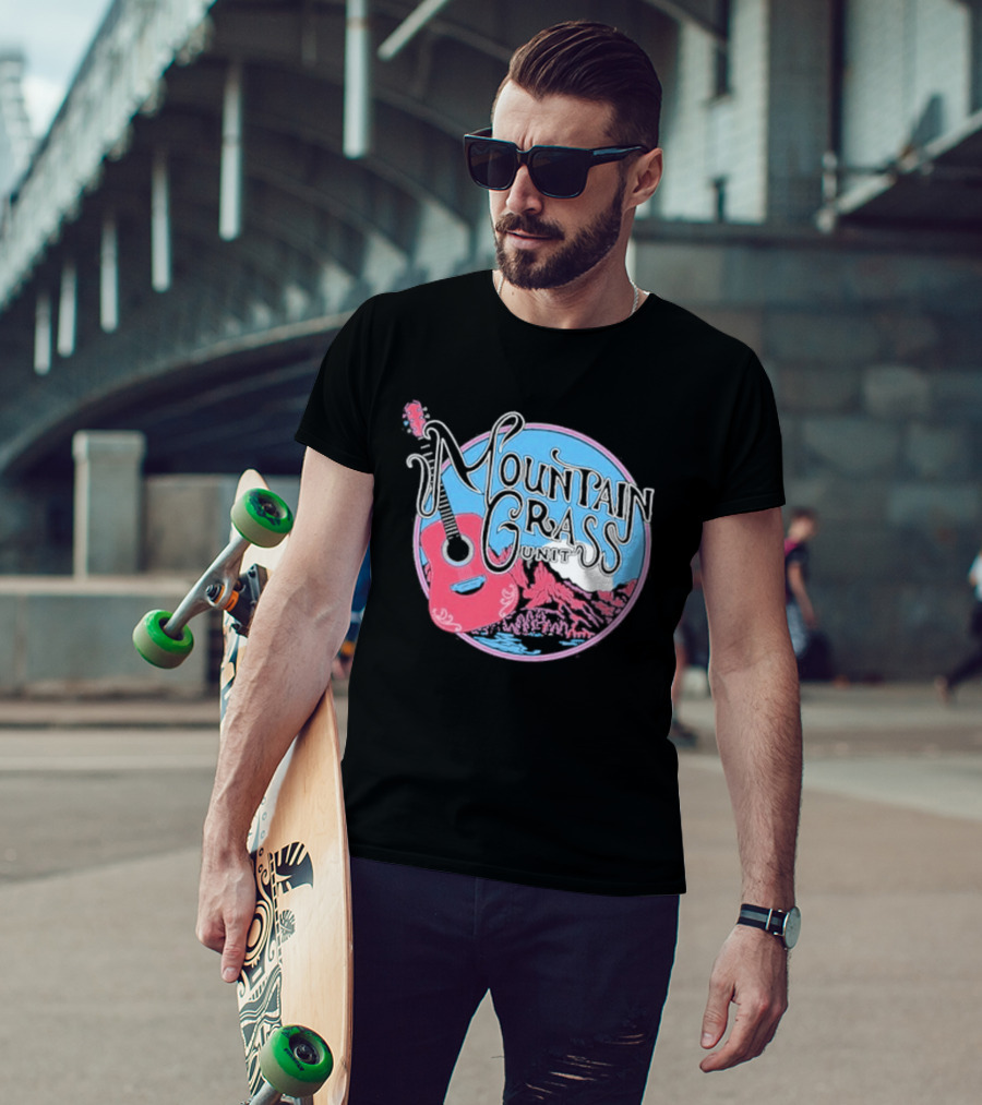 Mountain Grass Guitar Circle T-Shirt