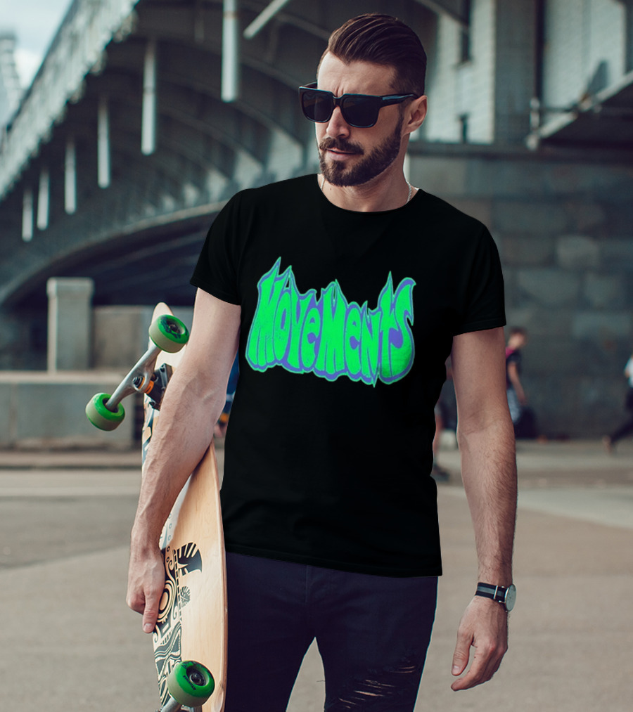 Movements Back In My Ways Neon Vaporwave Style Font T-Shirt