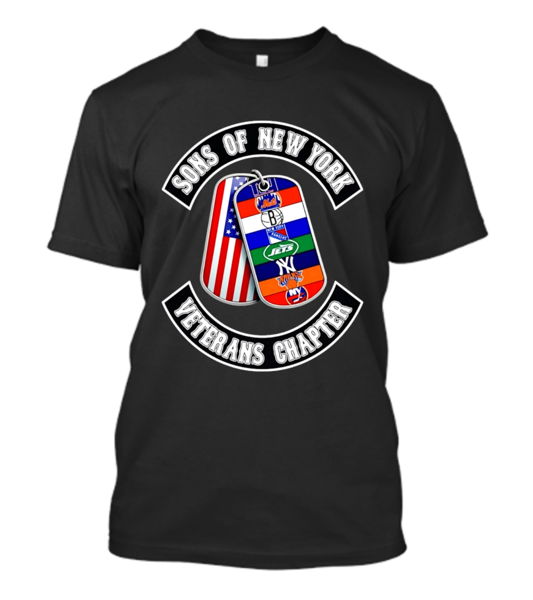 Sons Of New York Mets Brooklyn Yankees Jets Knicks Rangers Islanders Veterans Chapter T-Shirt