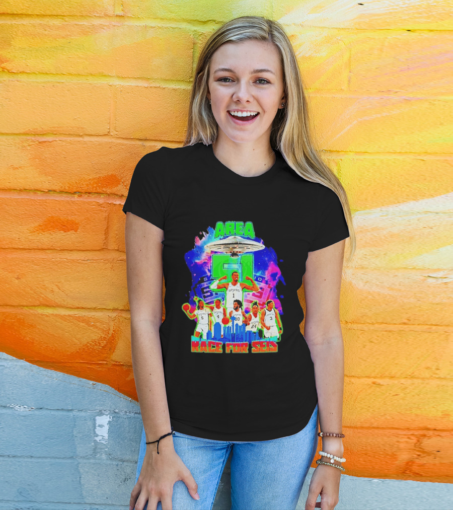 Area 51 Spurs San Antonio Race For Seis T-Shirt