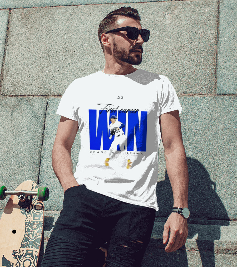Brandon Sproat 23 Brewers First Career Win T-Shirt