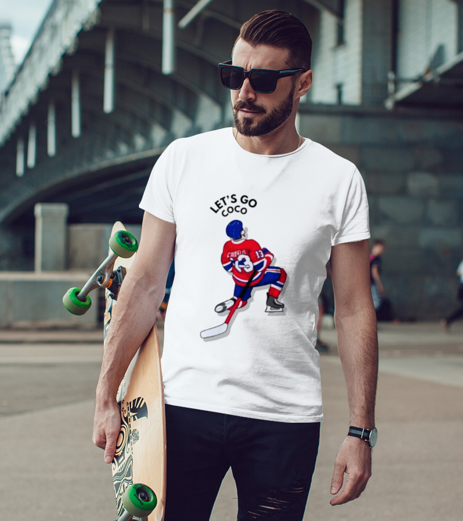 Caufield 13 Let's Go Coco Montreal Canadiens Hockey Player T-Shirt
